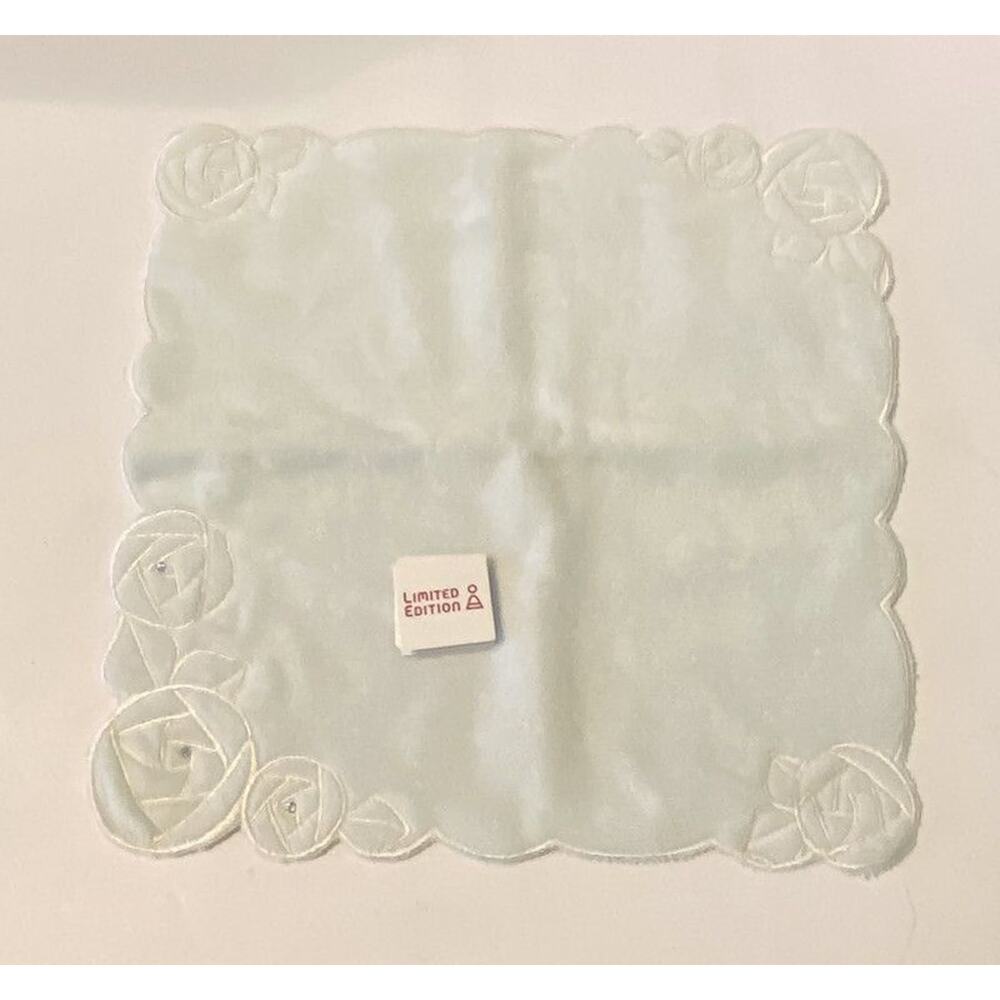 Asian Sequin Limited Edition Ice Blue Floral Design 100% Cotton Padded New